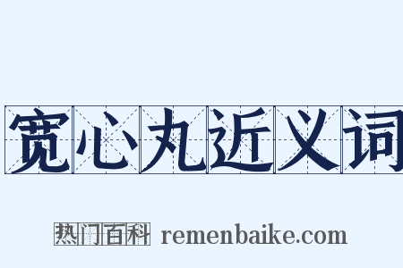 宽心丸近义词是什么意思的图片